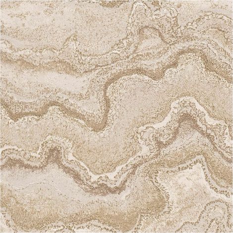 Graphic wallpaper wall Profhome 396592 hot embossed non-woven wallpaper textured in marble look and metallic effect grey gold 5.33 m2 (1/5)