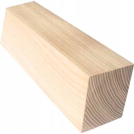 Pied de meuble bois frêne massif, tasseau raboté, 55 x 45 mm, hauteur 20 cm