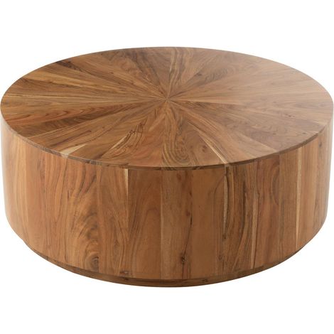 Table Basse en Bois "Glenda" 90cm Naturel (1/4)