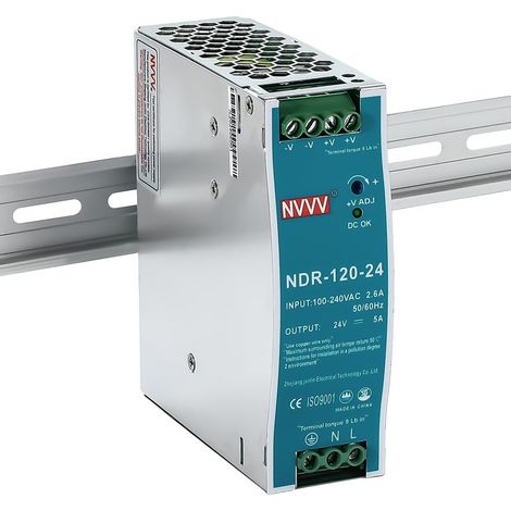 Bloc d'alimentation rail DIN 120 W 24 V 5 A (1/5)