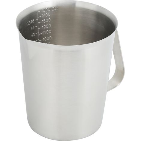 1,5-Liter-Messbecher aus Edelstahl mit Skala, Küchen- und Backwerkzeug (1/5)