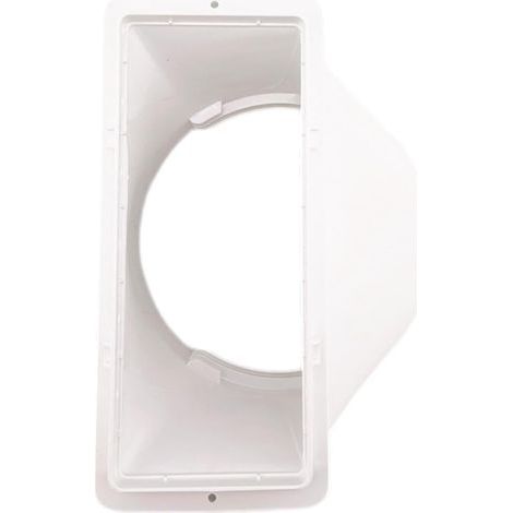 150-mm-Flachstecker (rund/flach auf quadratisch) – Adapter für den Abluftkanal einer mobilen Klimaanlage an der Fensterwand (1/5)
