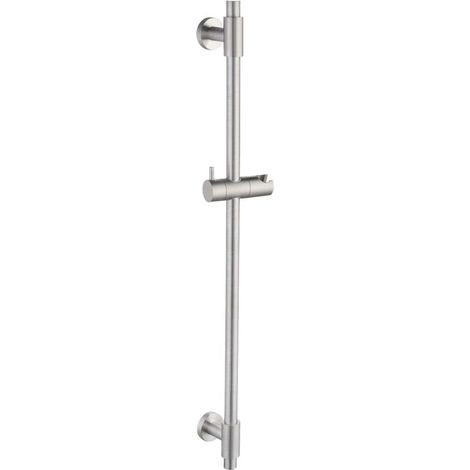 YMYNY Duschstange Duschstange Edelstahl SUS 304 Wandmontage Duschstange Duschkopfhalter Duschhalterung Verstellbare Duschkopfstange 78CM Gebürstet