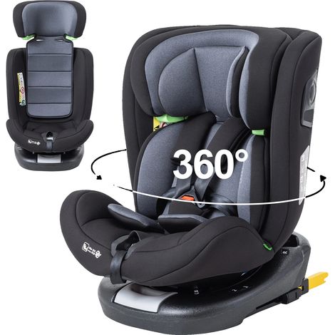 Siège auto pour enfant, compatibilité ISOFIX, housse amovible, siège auto pour bébé NOIR (1/2)