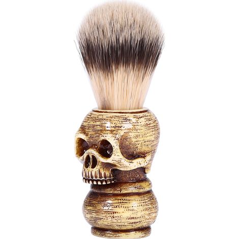 Outil de soin pour hommes, maquillage, tête de mort, coiffeur, salon de coiffure, brosse à barbe, rasage (1/5)