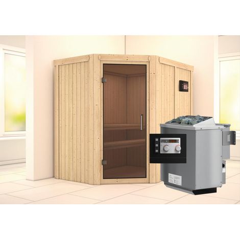 Carin Eck,9kW Bio.Strg easy graphitfarbende Ganzglastür