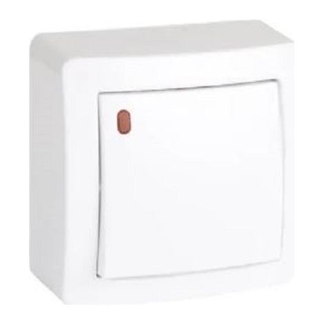 Schneider Electric ALREA 10A interruptor blanco luminoso