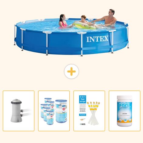 Intex Piscine Tubulaire Ronde - 366x76 cm - 5-pièces SCB85 (1/5)