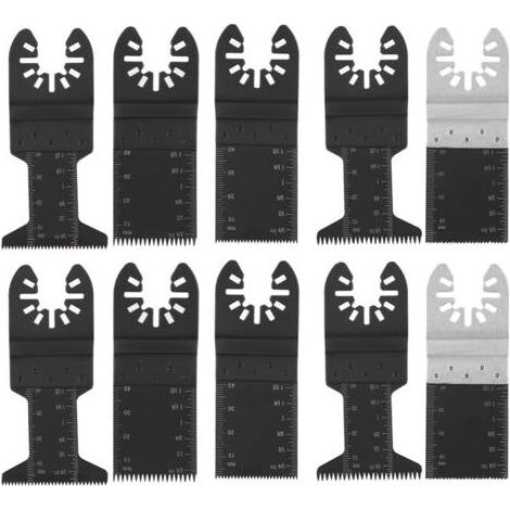 Lame de scie oscillante tranchante 10 pièces, outil multi-usage résistant à l'usure durable pour couper le bois, le plastique, le métal mou, etc. (1/5)