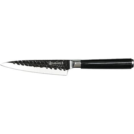 LAGUIOLE CUISSON - Couteau d'office noir 24cm avec étui - "Sen" (1/4)