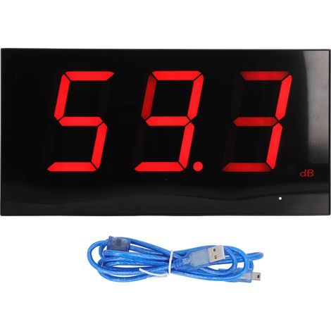 Wall Mounted Decibel Meter High Accuracy Wide Measuring Range USB Wall Hanging Sound Level Meter for Noise Monitoring