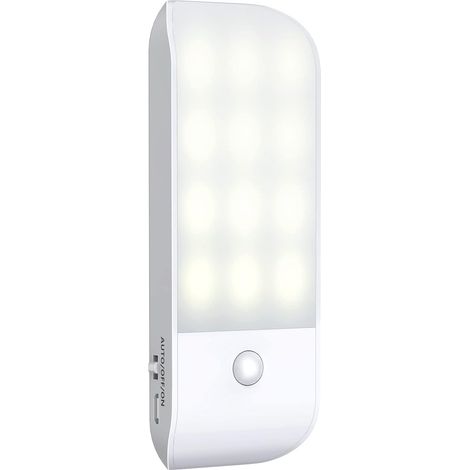 Automatic Led Night Light, USB Rechargeable Motion Sensor Night Light, ON/AUTO/OFF, Natural White Cabinet Light, Magnetic, for Living Room, Bedrooms, Stairs, Cabinets, Hallway (1/5)