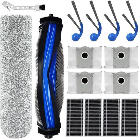 Accessoires pour EECOVACS DEEBOT X8 Pro Omni, X8 Omni/ T80 Pro Omni / T80 OMNI / T80 Pro robot aspirateur pice de rechange, 2 Brosses rouleau + 4 sac poussire + 4 brosses latrales + 4 filtres (1/5)