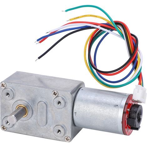 Drehmomentstarker Schneckengetriebemotor mit Encoder 12V JGY371 400RPM (1/5)