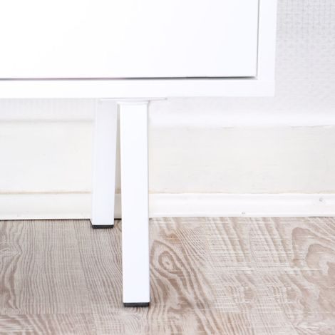 Möbelstütze Eckig Ausführung Weiß 25 x 25mm Höhe 300mm Tischbein Möbelfuss