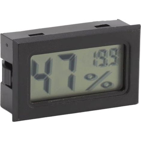 1 Thermomètre Hygromètre, Affichage LCD, Précision ±1%, Plastique, Pour Boîte à Cigares Incubateur (1/3)