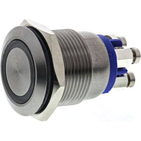 Bulgin MPI002/TE/BL/12 Interrupteur à pression 24 V/DC 50 mA bleu (Ø) 22 mm IP66 1 pc(s) (1/2)