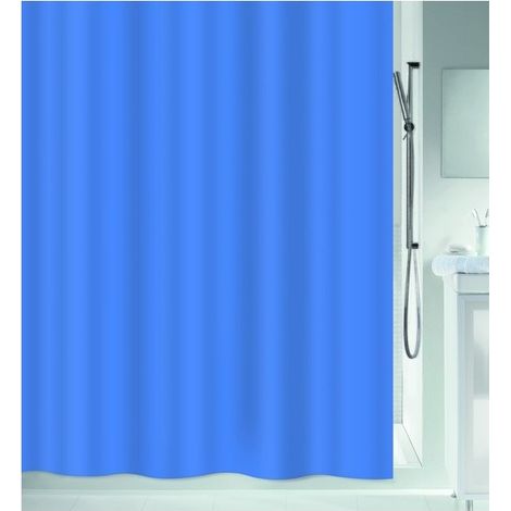 Rideau de douche Polyester ATLAS 180x200cm Bleu électrique Spirella (1/2)