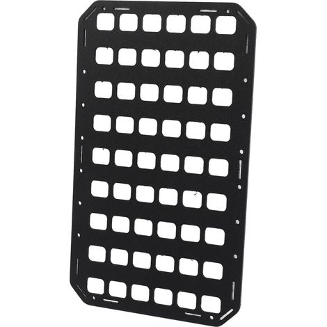 Panneau MOLLE rigide en PP pour sac à dos, organisateur portable d'équipement avec poignée de transport et bandoulière pour pochettes, noir. (1/5)