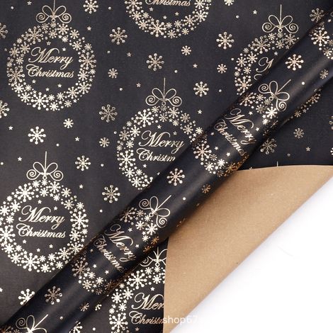 Papier cadeau de Noël grand format (43 cm de large x 3 m de long), en rouleau