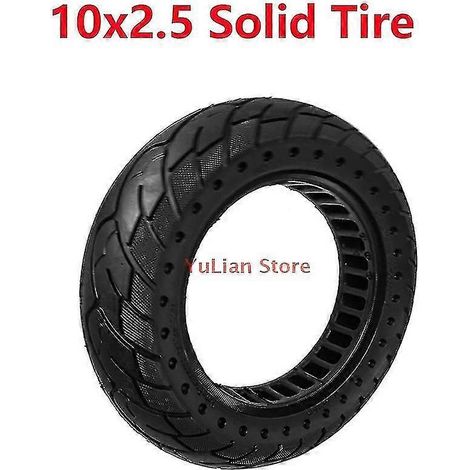 Pneu plein alvéolé 10x2,50, roue tubeless épaisse 10x2,5 pour trottinette électrique (1/4)