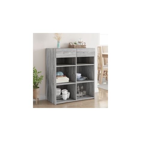 Buffet sonoma gris 80x42,5x93 bois d'ingénierie (1/5)