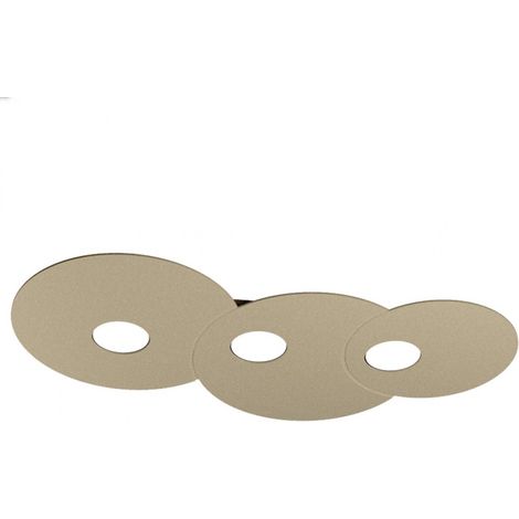 Plafonnier Rond Toplight Cloud 3 Lumières Avec Douille Gx53, Structure Couleur Sable, Design Moderne 67X36X3Cm (1/5)
