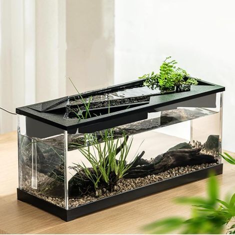 Rectangular Aquarium, High Transparency Acrylic, Silent Pump, Eco-Friendly System, Office/Living Room