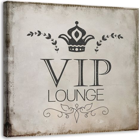 Image sur toile, inscription salon VIP - 30x30 (1/5)