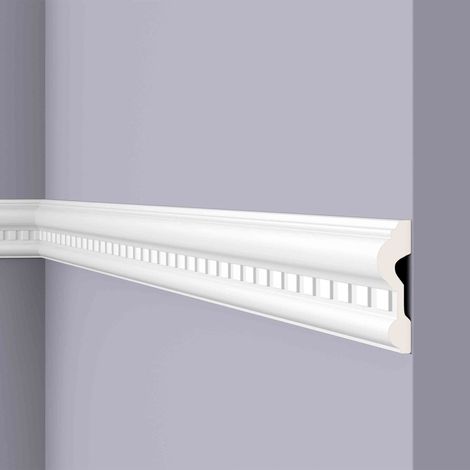 Wand- und Friesleiste NMC Z32 ARSTYL Noel Marquet Zierleiste Stuckleiste Modernes Design weiß 2 m (1/5)