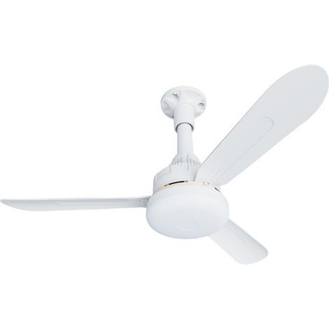 Mini ventilateur plafond 28" – Noir – Montage plat – 3 pales – Silencieux – Télécommande – Petits espaces (1/5)