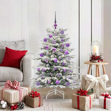 Künstlicher klappbarer Weihnachtsbaum Weiß 120 cm PE und PVC