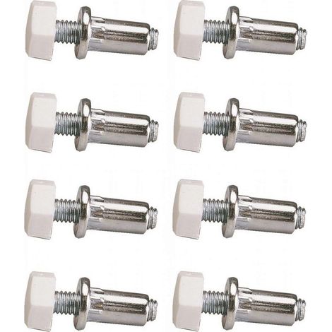 – Vérin pour meuble M6 réglable en hauteur – Lot de 8 – Patin plastique – 6 pans pour pieds de table et chaise cuisine (1/2)