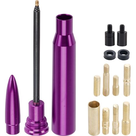 Car customization roof antenna, telescopic bullet antenna, 5.5-inch, eight screws - purple (1/4)