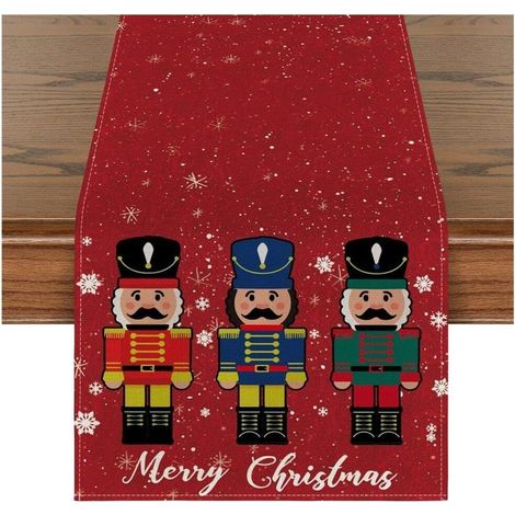 Weihnachtstischläufer, winterliche Tischdekoration für die Küche, ideal für Familienfeste im Freien, Weihnachtsdekoration, 40 x 140 cm