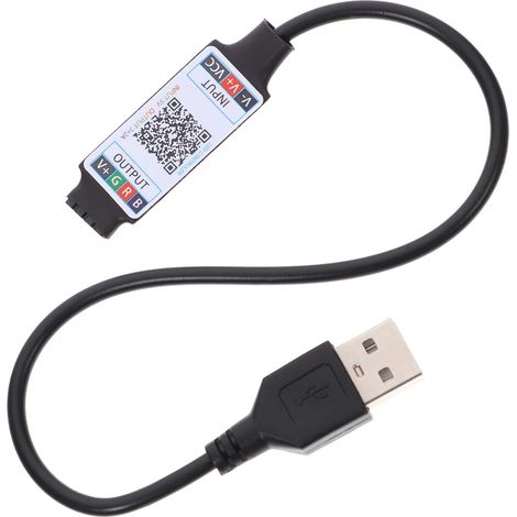 Contrôleur LED USB Rgb sans Fil pour Rubans Lumineux, Noir Vitesse de Couleur Réglable, Connexion sans Fil, Usage Bar et Décoration Intérieure (1/5)