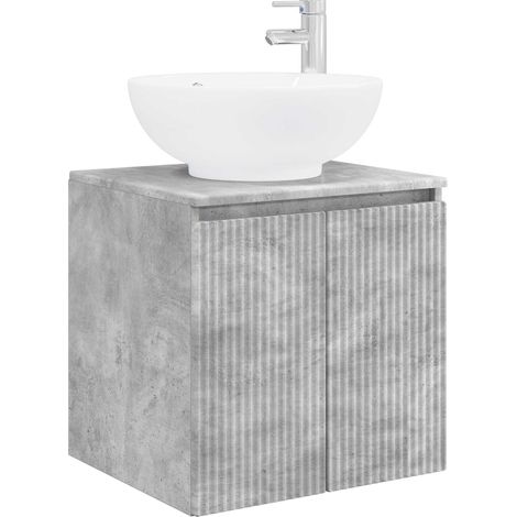 Vanidad con Lavabo de Pared Gris Hormigón 49,5 x 44,5 x 65 cm vidaXL