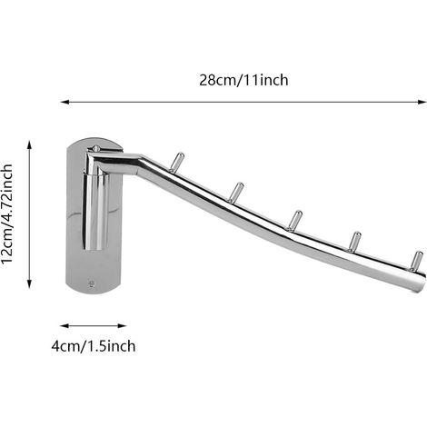 Wäscheständer, Haken und Handtuchhalter aus Edelstahl zur Wandmontage für das Badezimmer. (1/5)