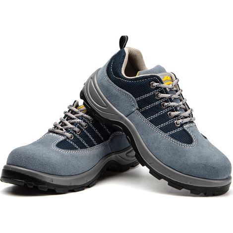 Chaussures respectueuses du travail, anti-coups de couteau, chaussures de sécurité pour hommes, antidérapantes et résistantes à l'usure, confortables et respirantes (couleur : gris) -41
