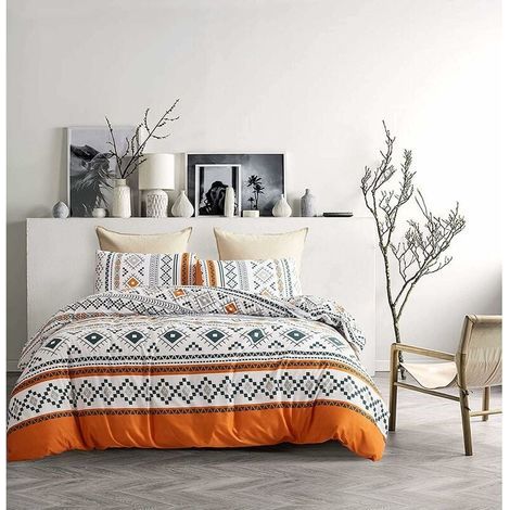 YMYNY Bettbezug 200 x 200 cm + 2 x Kissenbezüge 50 x 75 cm – Wendebettwäsche-Set aus schwarzem und weißem Marmor für 2 Personen und Erwachsene (1/5)