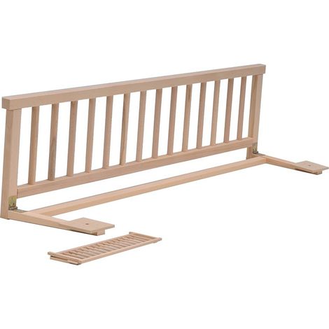 Barrière de lit Protection anti-chute pour bébés Hêtre massif (1/2)