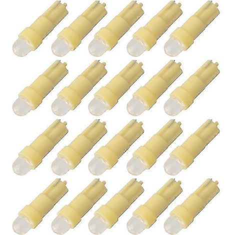 Lot de 20 ampoules LED T5 12V pour tableau de bord de voiture (éclairage intérieur). (1/5)