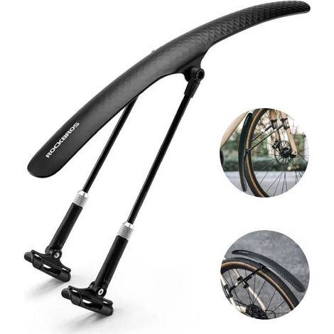 Guardabarros universal ajustable para bicicleta - negro Rockbros (28210007001) (1/5)