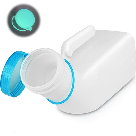 Orinatoio da uomo, flacone portatile da 1000 ml, a prova di perdite, ideale per viaggi e emergenze. (1/5)