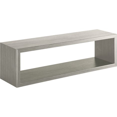 Mensola da Parete 60x18x15,5 cm in Fibra di Legno Regolo Rovere Grigio New (1/4)