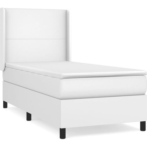 Maison Exclusive - Boxspringbett mit Matratze Weiß 100x200 cm Kun (1/5)