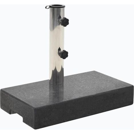 Pied de parasol rectangulaire, granit, 25 kg, noir (1/5)