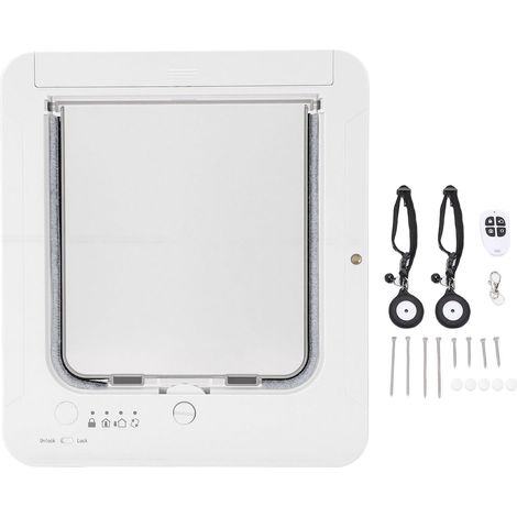 Porte intelligente pour chat, capteur automatique, rabat, collier de porte pour animaux de compagnie, entrée activée avec télécommande (1/5)