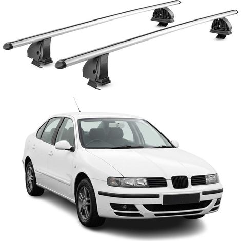 OMAC Aluminium Dachträger Querträger für Seat Toledo III 2004-2009 – TÜV / DIN 75302:2019 – Abschließbar – T-Nut – Max. 75 kg – 2 Stangen – Silber (1/5)