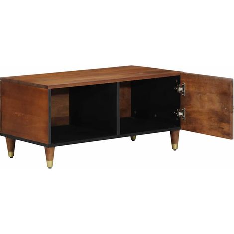 Table basse,Table d'appoint,Table de Salon marron miel 80 x 50 x 40 cm bois de manguier massif CFW56233 (1/5)